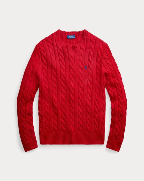Ralph Lauren Pull en coton tricoté torsadé