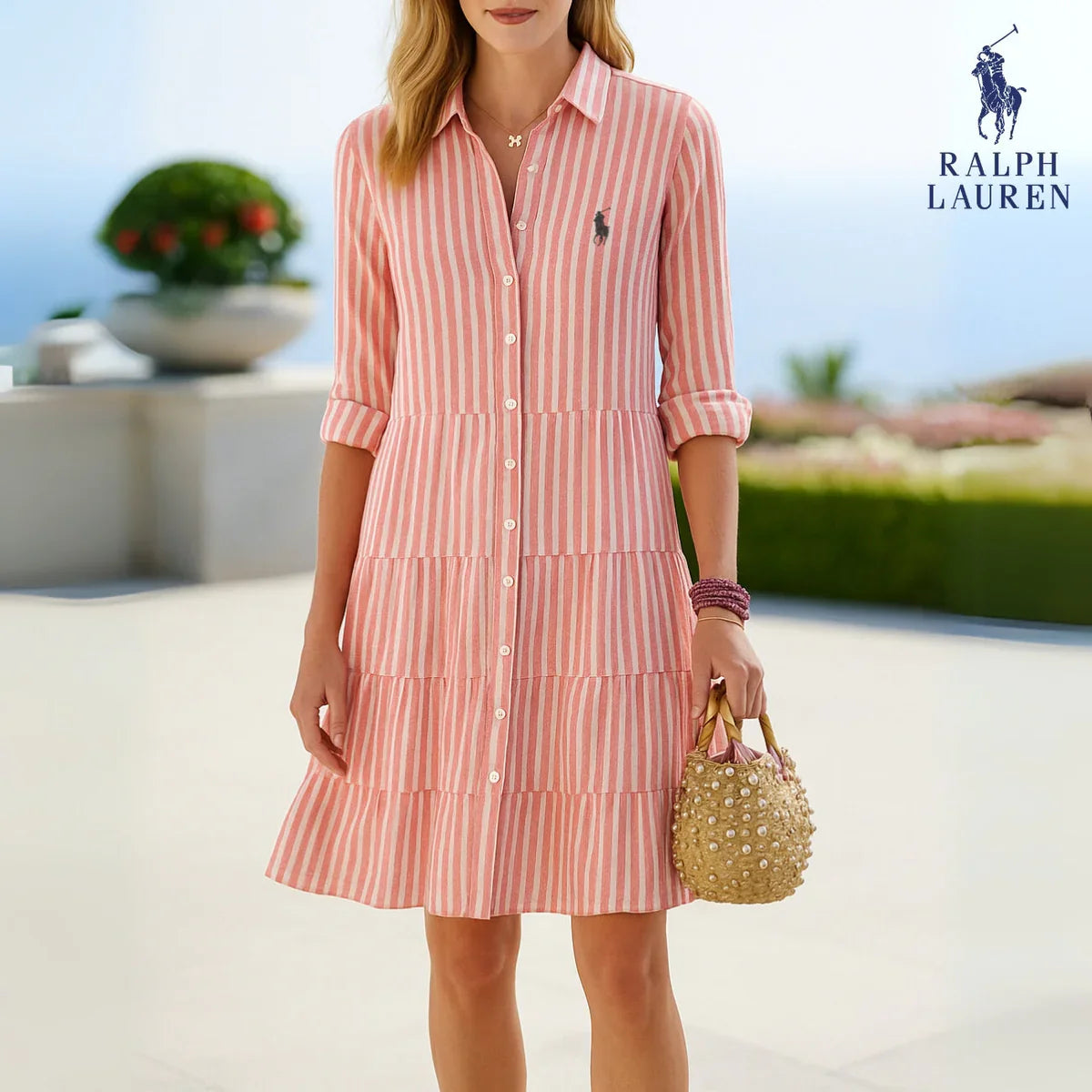 Ꮢalph Ꮮаᴜгеn – Robe Chemise Rayée  – Élégance d’Été